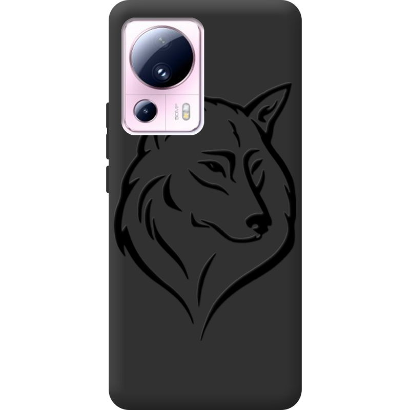 Черный чехол BoxFace Xiaomi 13 Lite Wolf