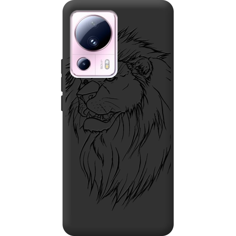 Черный чехол BoxFace Xiaomi 13 Lite Lion