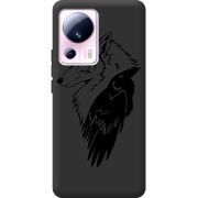 Черный чехол BoxFace Xiaomi 13 Lite Wolf and Raven