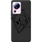 Черный чехол BoxFace Xiaomi 13 Lite Skull and Roses