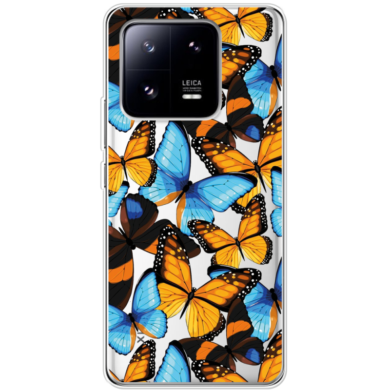 Прозрачный чехол BoxFace Xiaomi 13 Pro Butterfly Morpho