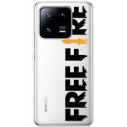 Прозрачный чехол BoxFace Xiaomi 13 Pro Free Fire Black Logo