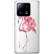 Прозрачный чехол BoxFace Xiaomi 13 Pro Floral Flamingo