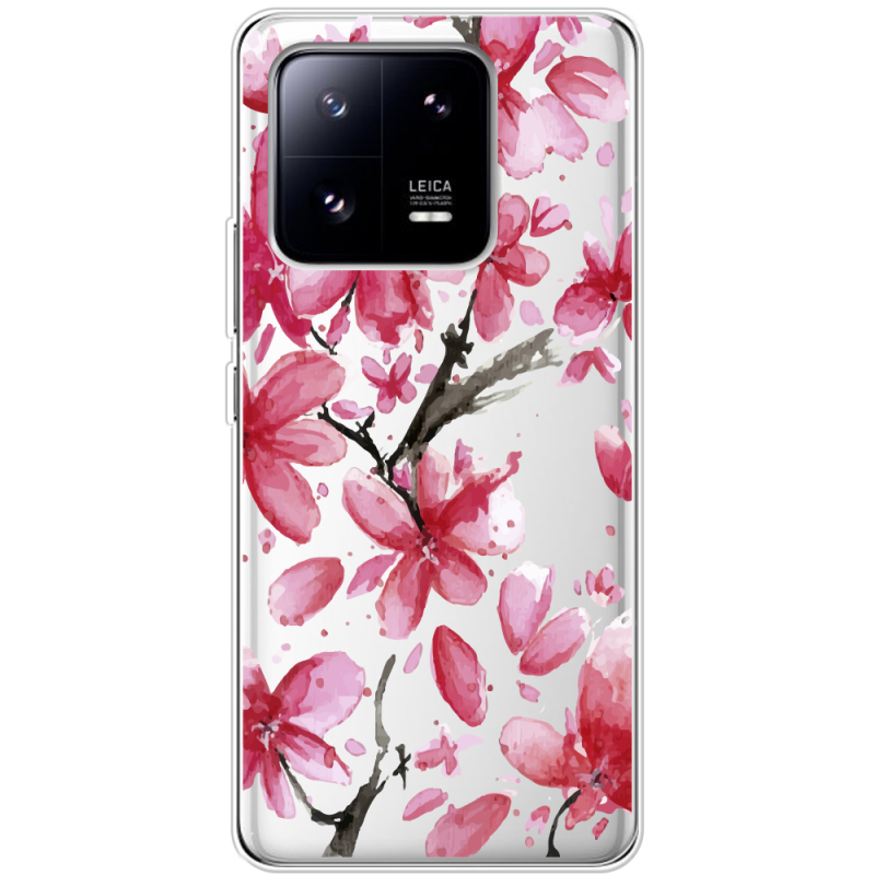 Прозрачный чехол BoxFace Xiaomi 13 Pro Pink Magnolia