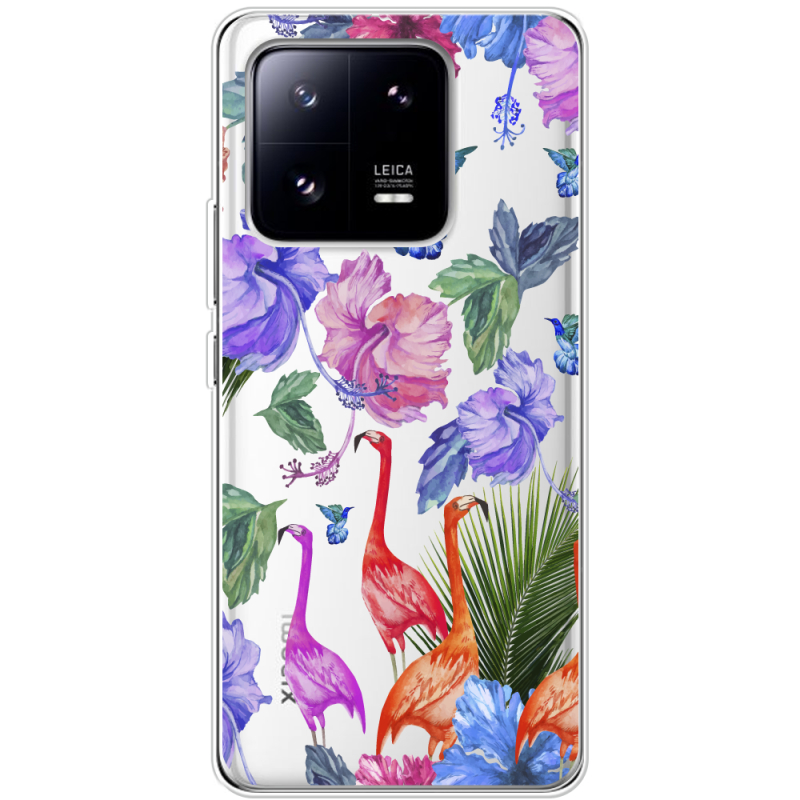 Прозрачный чехол BoxFace Xiaomi 13 Pro Flamingo