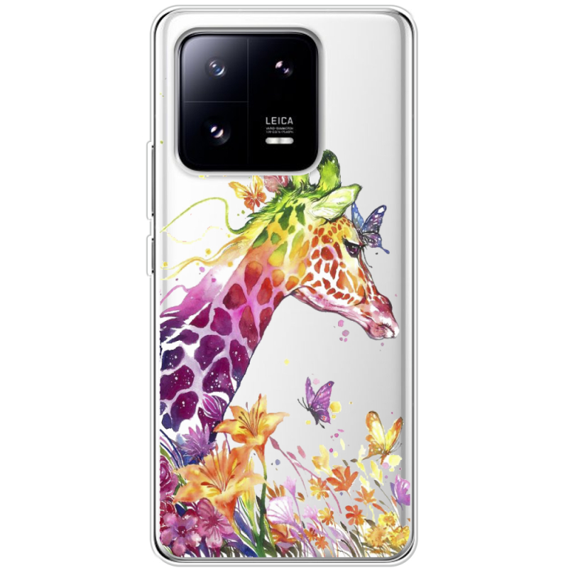 Прозрачный чехол BoxFace Xiaomi 13 Pro Colorful Giraffe