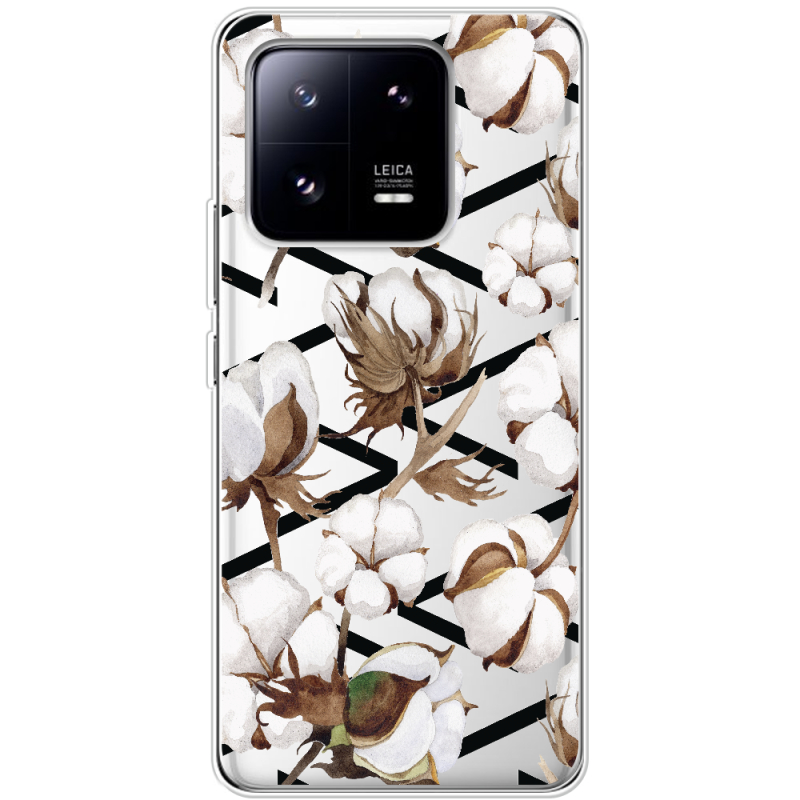 Прозрачный чехол BoxFace Xiaomi 13 Pro Cotton flowers