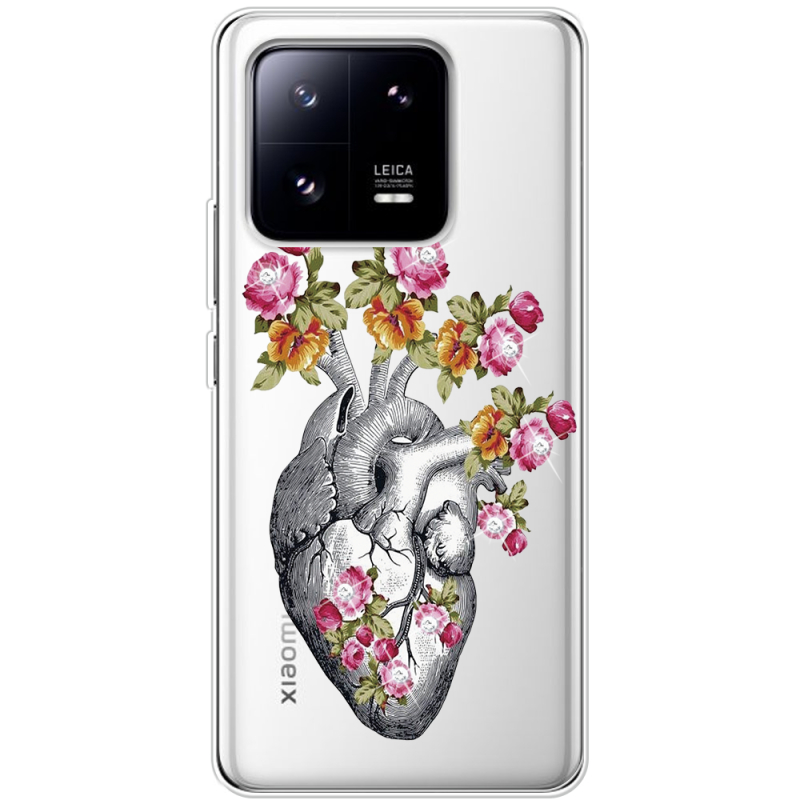 Чехол BoxFace со стразами Xiaomi 13 Pro Heart