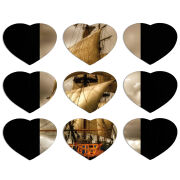 Магнитные фотопазлы Сердце 50 на 50 набор 9 штук 