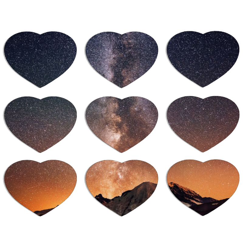 Магнитные фотопазлы Сердце 50 на 50 набор 9 штук 