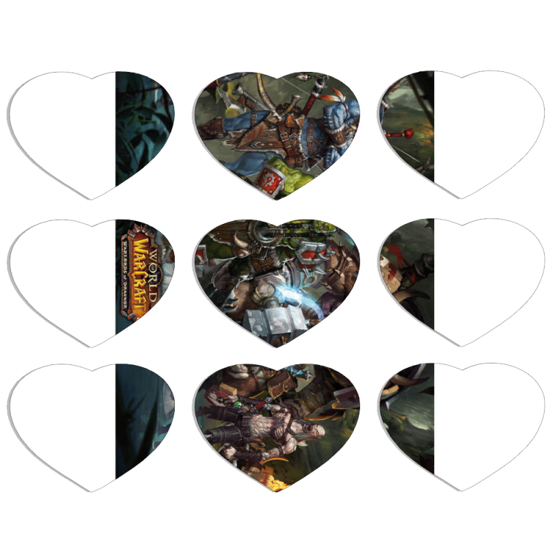 Магнитные фотопазлы Сердце 50 на 50 набор 9 штук 