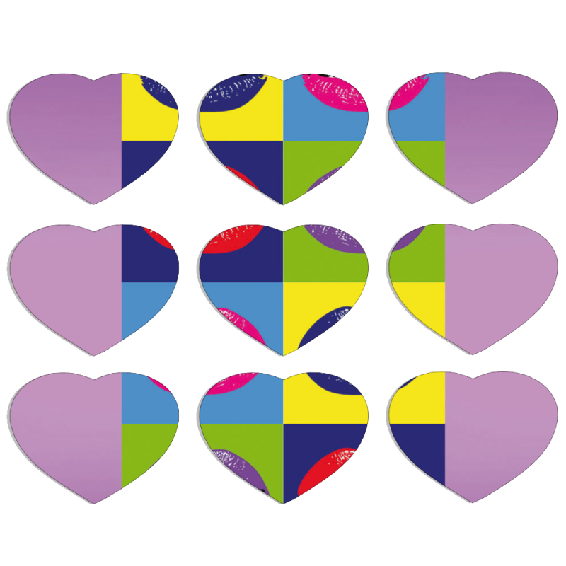 Магнитные фотопазлы Сердце 50 на 50 набор 9 штук 