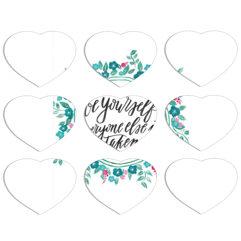 Магнитные фотопазлы Сердце 50 на 50 набор 9 штук 