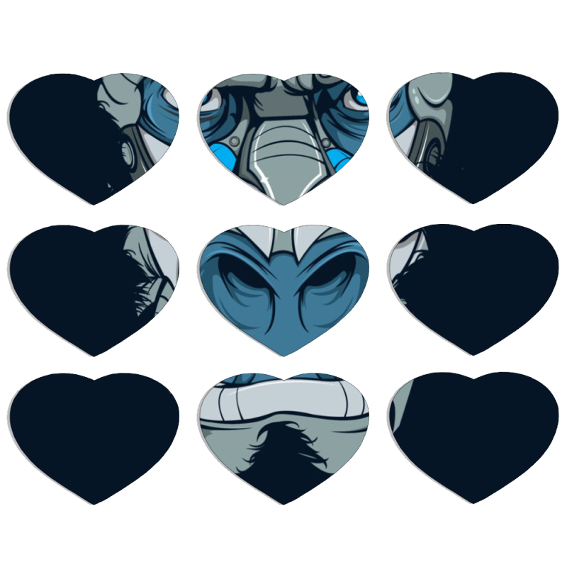 Магнитные фотопазлы Сердце 50 на 50 набор 9 штук 