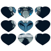 Магнитные фотопазлы Сердце 50 на 50 набор 9 штук 