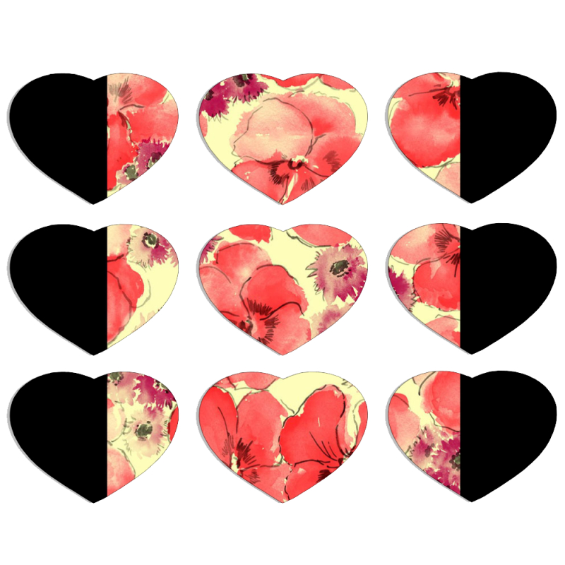 Магнитные фотопазлы Сердце 50 на 50 набор 9 штук 