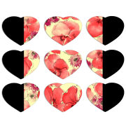 Магнитные фотопазлы Сердце 50 на 50 набор 9 штук 