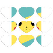 Магнитные фотопазлы Сердце 50 на 50 набор 9 штук 