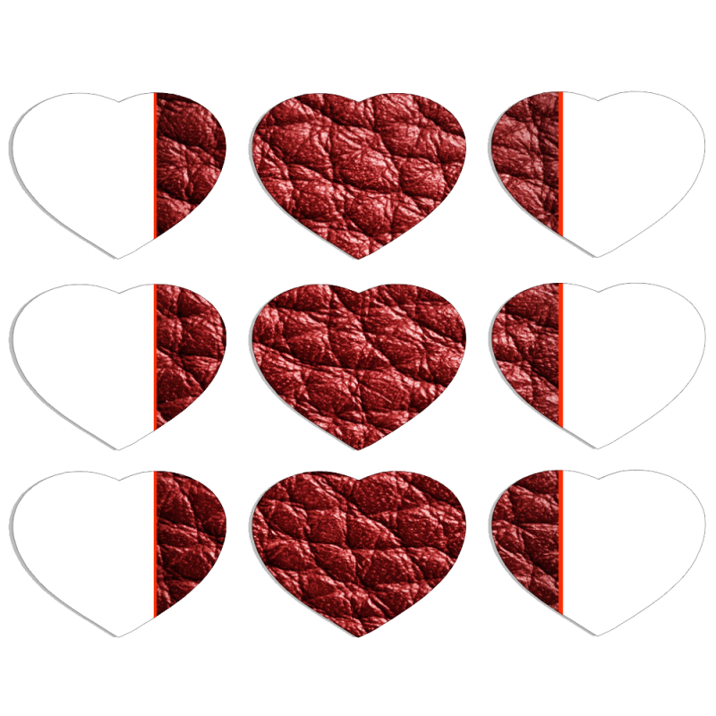 Магнитные фотопазлы Сердце 50 на 50 набор 9 штук 