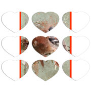 Магнитные фотопазлы Сердце 50 на 50 набор 9 штук 