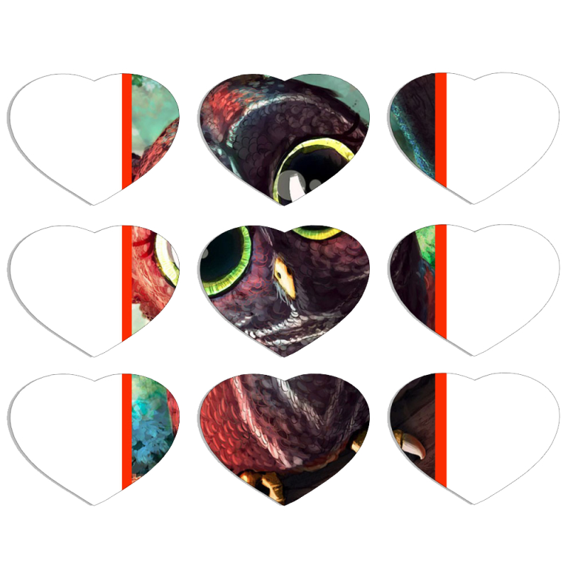 Магнитные фотопазлы Сердце 50 на 50 набор 9 штук 