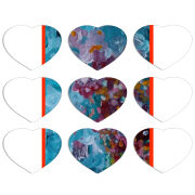 Магнитные фотопазлы Сердце 50 на 50 набор 9 штук 