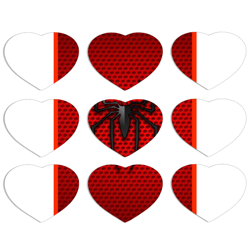 Магнитные фотопазлы Сердце 50 на 50 набор 9 штук 