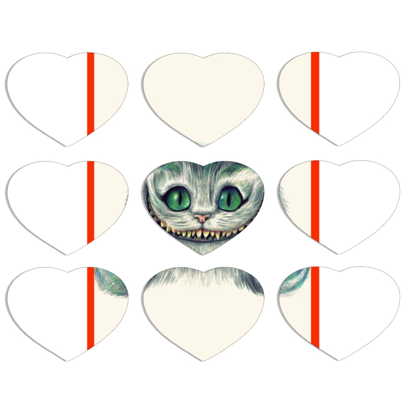 Магнитные фотопазлы Сердце 50 на 50 набор 9 штук 