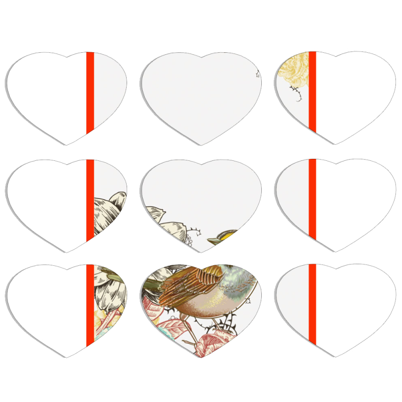 Магнитные фотопазлы Сердце 50 на 50 набор 9 штук 