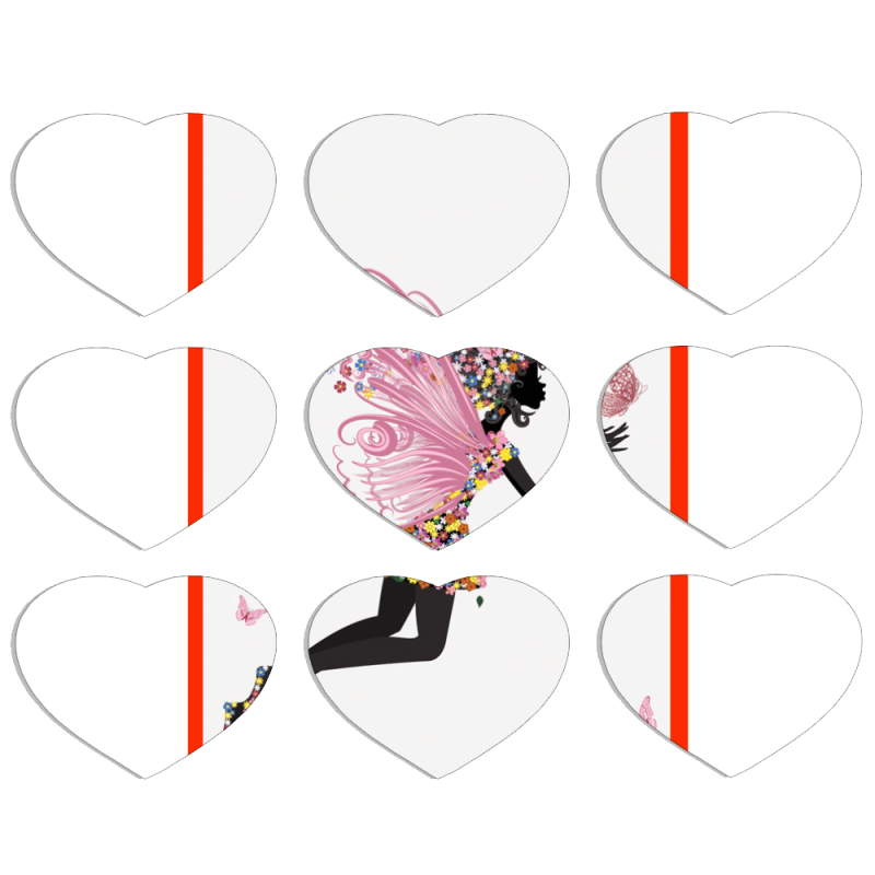 Магнитные фотопазлы Сердце 50 на 50 набор 9 штук 