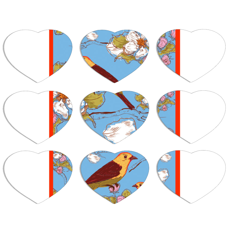 Магнитные фотопазлы Сердце 50 на 50 набор 9 штук 