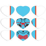 Магнитные фотопазлы Сердце 50 на 50 набор 9 штук 