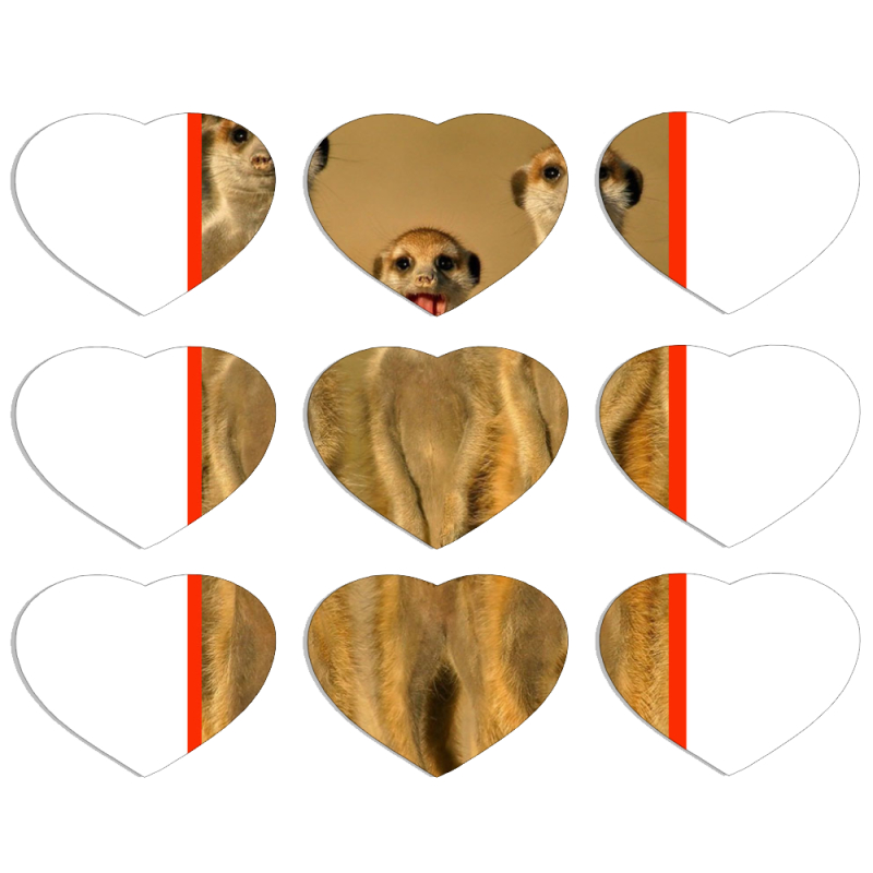 Магнитные фотопазлы Сердце 50 на 50 набор 9 штук 