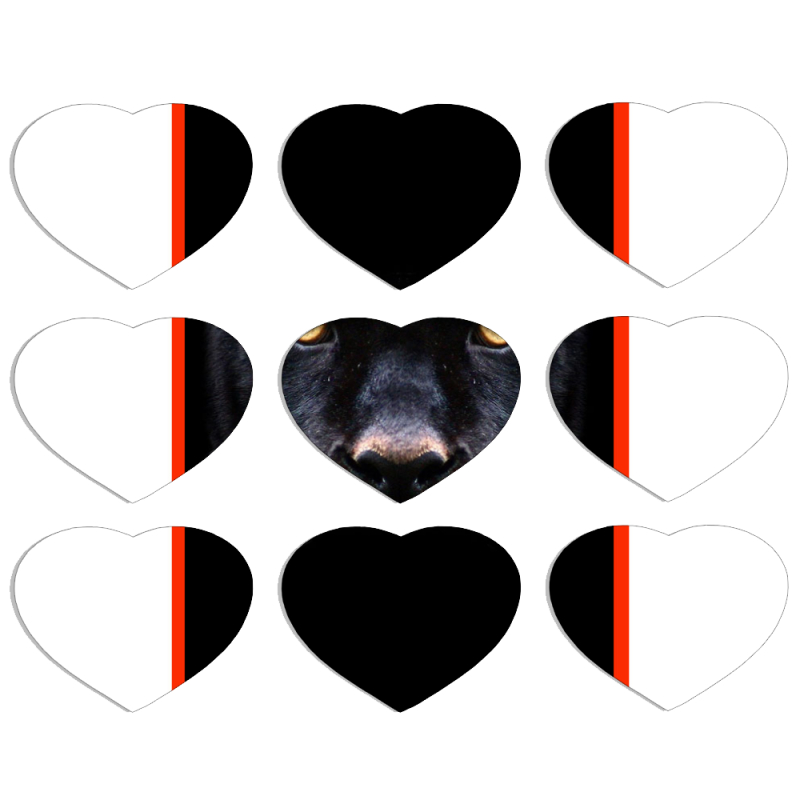 Магнитные фотопазлы Сердце 50 на 50 набор 9 штук 