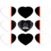 Магнитные фотопазлы Сердце 50 на 50 набор 9 штук 