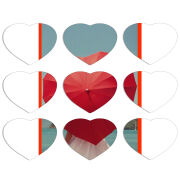 Магнитные фотопазлы Сердце 50 на 50 набор 9 штук 