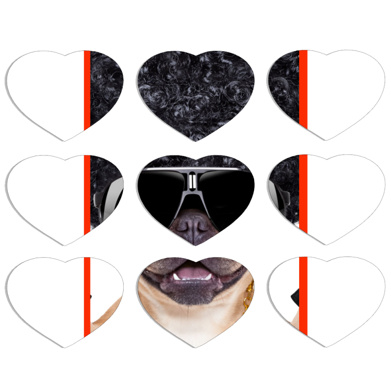 Магнитные фотопазлы Сердце 50 на 50 набор 9 штук 