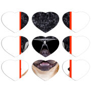 Магнитные фотопазлы Сердце 50 на 50 набор 9 штук 