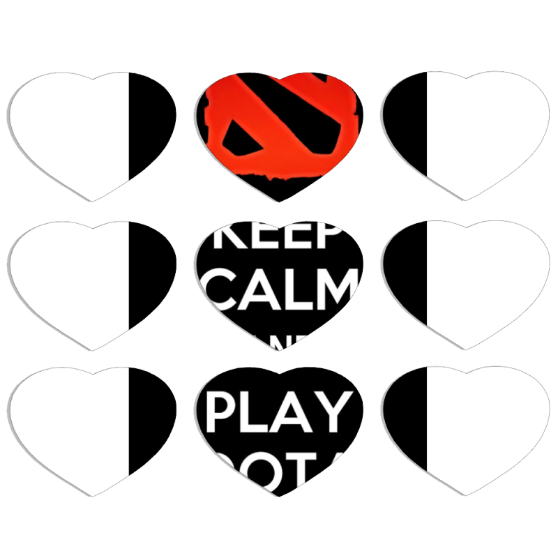 Магнитные фотопазлы Сердце 50 на 50 набор 9 штук 