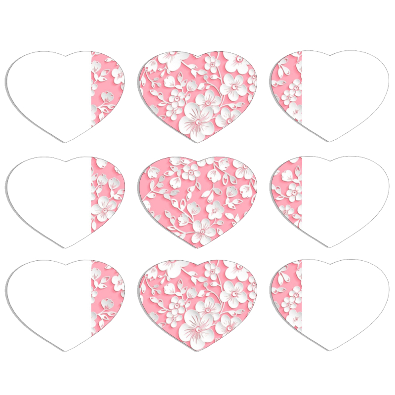 Магнитные фотопазлы Сердце 50 на 50 набор 9 штук 