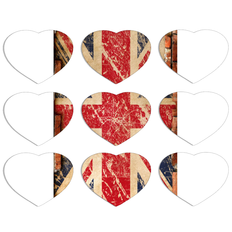 Магнитные фотопазлы Сердце 50 на 50 набор 9 штук 
