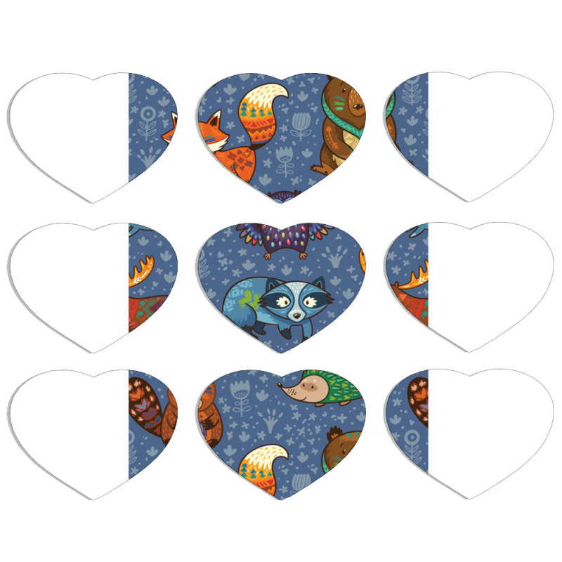 Магнитные фотопазлы Сердце 50 на 50 набор 9 штук 