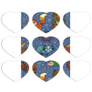 Магнитные фотопазлы Сердце 50 на 50 набор 9 штук 