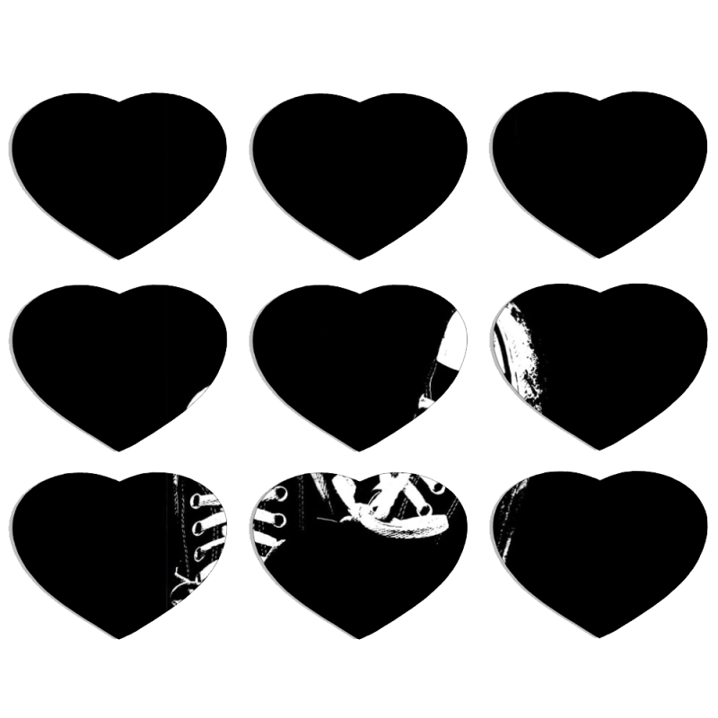 Магнитные фотопазлы Сердце 50 на 50 набор 9 штук Black Sneakers