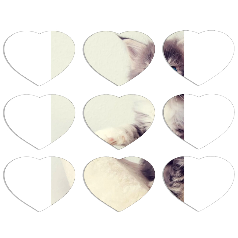 Магнитные фотопазлы Сердце 50 на 50 набор 9 штук 