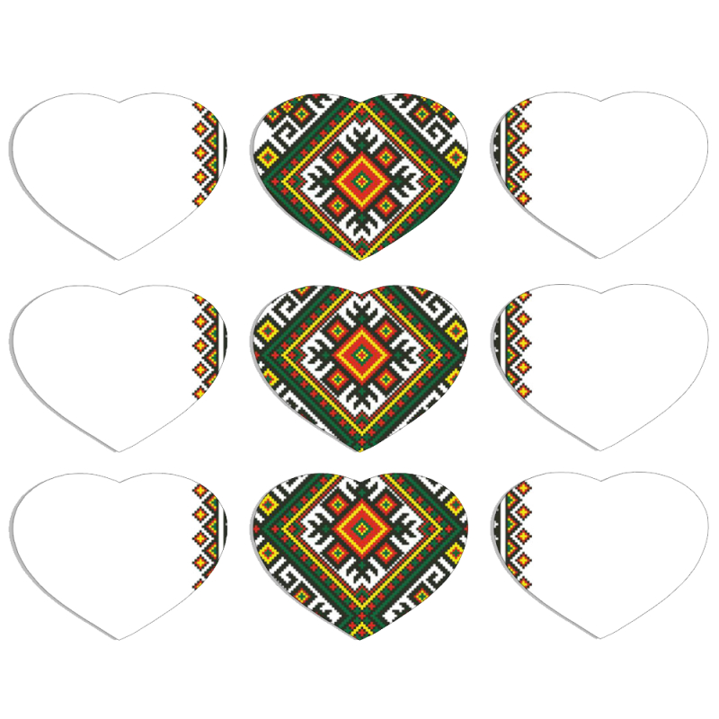 Магнитные фотопазлы Сердце 50 на 50 набор 9 штук 