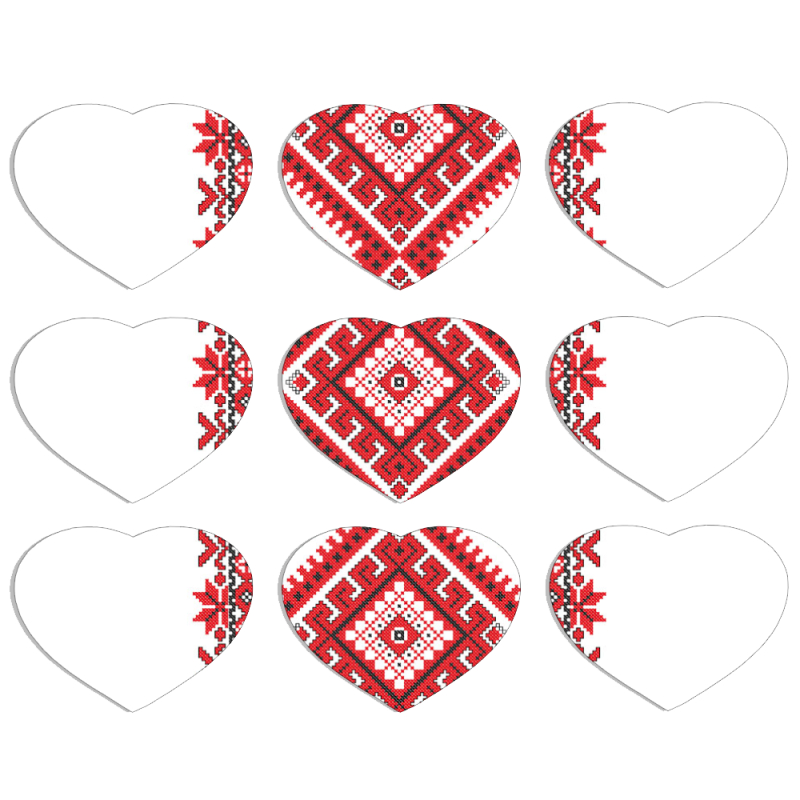 Магнитные фотопазлы Сердце 50 на 50 набор 9 штук 