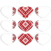 Магнитные фотопазлы Сердце 50 на 50 набор 9 штук 