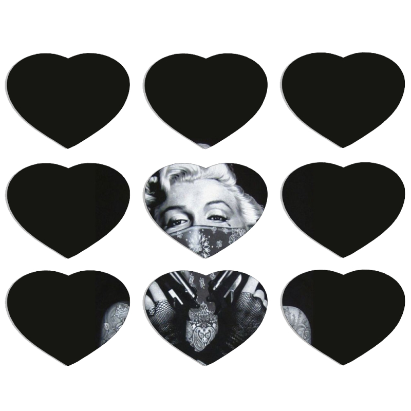 Магнитные фотопазлы Сердце 50 на 50 набор 9 штук 