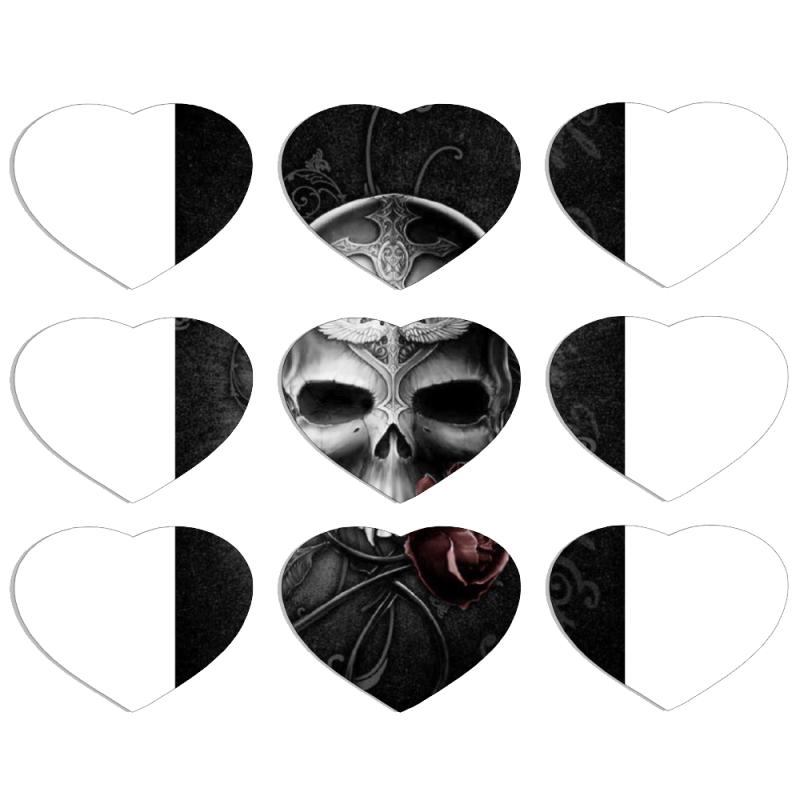 Магнитные фотопазлы Сердце 50 на 50 набор 9 штук 